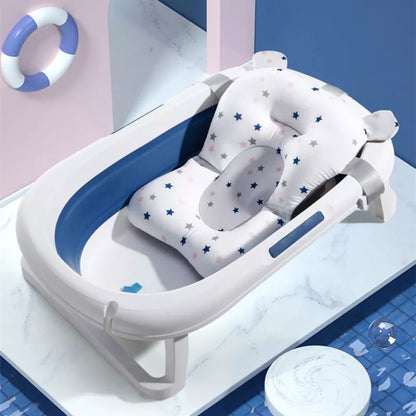 Baby Bath Seat Support Mat Foldable Baby Bath Tub Pad